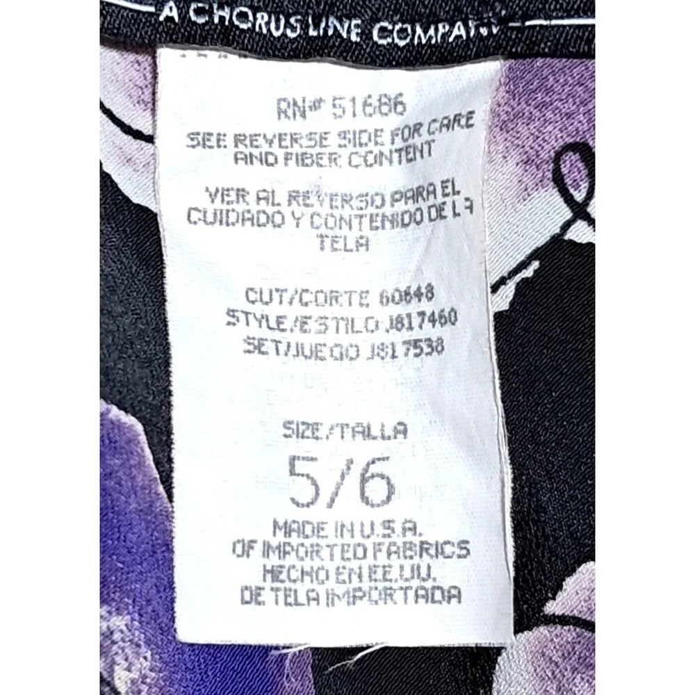 Vintage 90s All That Jazz Floral A-Line MIni Skirt 5/6 100%‎ Poly Clueless Vibes